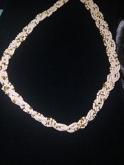 Vintage Coral Peach beaded choker