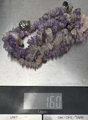 Fossil Coral Amethyst Rose Quartz Multi Strand Necklace Boho 20in