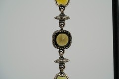 Vintage Silver Tone Long 7cm Dangle Earrings JB39