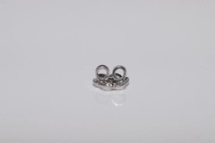 Art Deco Style Lab-Created Sapphire Diamond Engagement 14K White Gold FN Earring