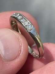 Diamond Vintage 14k Solid Gold Ladies Ring Circa 1920 Art Deco Style! Sz 6- 1.4G