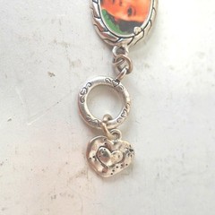 Y2K Photo Locket Charm Bracelet Silver Tone Picture Love Retro Chunk Jewelry