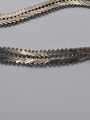 Vintage Italian 925 Silver and Gold Braided Bracelet, 8.5 Inches