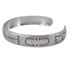 Vintage Sterling Silver 925 Wohelo Campfire Girls Cuff Bracelet | 8″