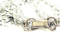 Vintage Celebrity Silvertone Cascade Chain Necklace Eight Strands 16″