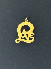 Vintage Love Pendant Gold Tone No Chain