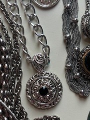 Estate Vintage Retail Costume Jewelry Turquoise & Silvertone 13Pc Jewelry Lot