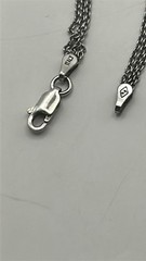 Vintage 925 Sterling Triple Chain Necklace 17″