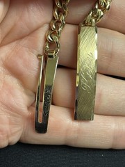 Vintage Signed Speidel Identity ID Bracelet Gold-Tone Name Engraved Kelly