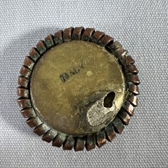 1 7/8” Micromosaic On Brass Marked Italy – Piece Of An Earring