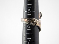 Oneida Korea Silverplate Spoon Band Wrap Ring Silver Plated Metal Size 5.75 4.3G