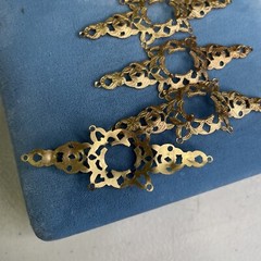 Old Stock Jewelry Making Finding Filigree Pin Base Gold Tone 10 New old Vintage