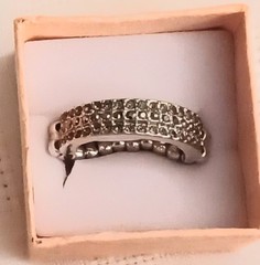 Jewelry lot 5 beautiful rings SIZE Stretchable 6 to 8 CZ Marcasite Rhinestone