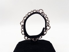 Estate $600 10mm O LINK Sterling Silver 7.5″ Bracelet for CHARMS or AS IS 30g