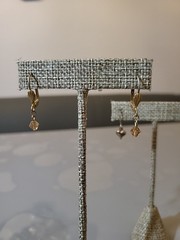 Vintage Silver & Gold Tone Danglers Earrings Beautiful Petite Style L14