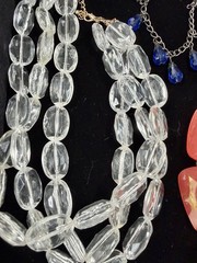 Vintage 60s-90s Lucite Glass Beads Plastic Modern Retro Necklaces Jewelry Lot 10