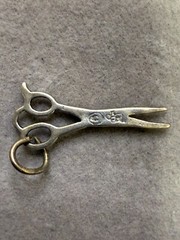Vintage Scissor Sterling Silver Articulated Decorative Charm Pendant 4819