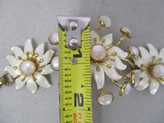 Vintage Flower Bracelet Moonstone 1950s 1960s Costume Jewelry