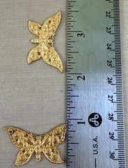 26 Vintage Brass Butterfly Filigree Connectors Stampings Jewelry Findings NOS