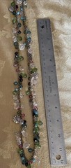 Vintage 38” Necklace or belt Glass, Plastic And Metal Beads