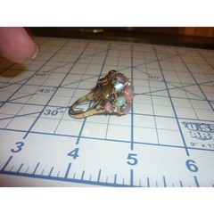 VTG Schiaparelli Swiss 17J Ring Watch Cabochon As-Is Repair Missing Stone