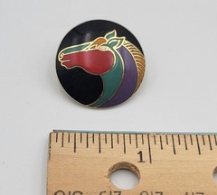 Laurel Burch “Kund Us” Horse Stallion Enamel Stud Colorful Earrings Pierced