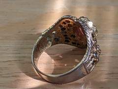 Vintage 1970s-1980s Ring, purple rhinestone
