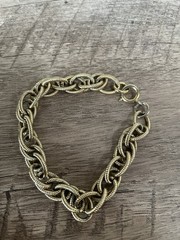 Vintage Long Rope Chain Statement Necklace Gold Tone 28.5” Matching Bracelet
