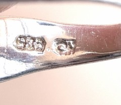 Vintage Sterling Silver 925 Modernist Wavy Abstract Ring Everyday Size 5.5