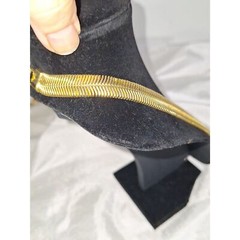Omega Style Vintage Women’s Necklace Thick Herringbone Mob Wife Gold Tone