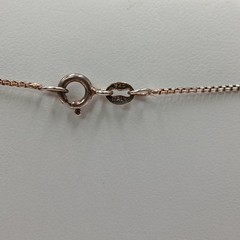 925 Italy Station Necklace 18in Sterling Silver 3g Patina Intact Beads Box Chain