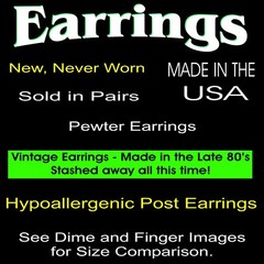 Iron Cross Earrings NEW Vintage 80’s Stud/Post Motorhead Biker Heavy Metal