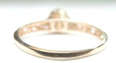 Antique Art Deco Engagement 14K Rose Gold Ring Size 7 UK-N1/2 EGL USA