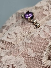 Vintage Color Changing Purple Sapphire 10K Yellow Solid Gold Ring Sz 6.25