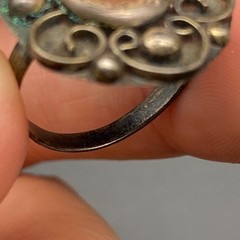 Vintage Mexico Fire Opal Sterling Silver Size 8