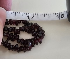 Lot 3 Genuine Garnet Chip Bead Necklaces 35″ Natural Gemstone Vintage 162.5g