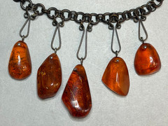 NATURAL OLD ANTIQUE COGNACK BALTIC AMBER NECKLACE 35,7 gr