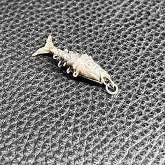 Vintage Sterling 925 Silver Asian Carp Articulated Fish Pendant Artisan Charm