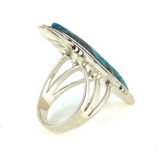 Kathy Thomas Southwestern Style Turquoise, Sterling Silver Ring Sz. 6
