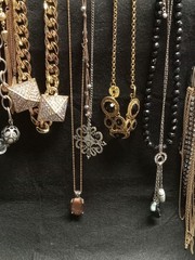Vintage To Modern Cosrume Jewlery Lot Gold And Silver Tone Necklaces And More!