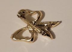 Vintage Gerry’s Textured Gold Tone Bow Brooch