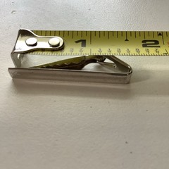 Vintage Mid Century Modern Silver Tie Bar Sterling Top! By Shields!