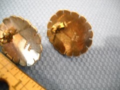 Vintage Sterling Silver & TIGER EYE EARRINGS