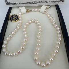 CAMROSE & KROSS Jackie Kennedy Faux Pearl Necklace 17” w Box COA