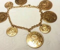 MaryBee Jewelry: 7 1/2″ Faux Coin Bracelet 07-07-2021