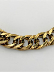 VINTAGE Sperry Chunky GOLD-TONE CURB LINK 15in NECKLACE – HEAVY Statement Runway