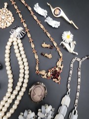 Vtg Costume Jewelry Lot Rhinetones Signed & Unsigned WEISS, JULIANA? Etc