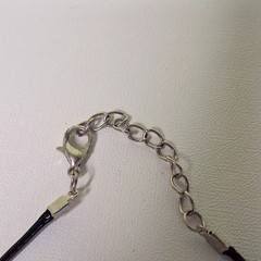Crescent Moon Pendant Necklace Rhinestone Black Cord Boho Gold Tone Vintage