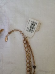 NOS 1990s Faux Ambrr Topaz Vintage Necklace Layered Macy’s NWT Rbt Rose Maximal