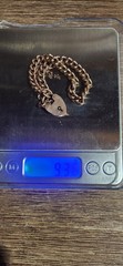 Antique 9K Yellow Gold Curb Chain Bracelet Padlock Edwardian